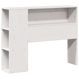 Bookcase Bed without Mattress White 75x190 cm Small Single Solid Wood Pine 3321677