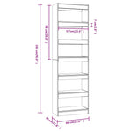 Book Cabinet/Room Divider Concrete Grey 60x30x198 cm 811686