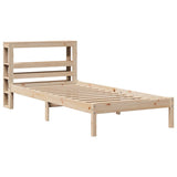 Bed Frame without Mattress 75x190 cm Small Single Solid Wood Pine 3305706