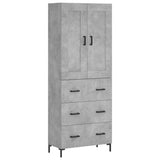 Highboard Concrete Grey 69,5x34x180 cm Engineered Wood 3199749