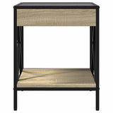 Coffee Table with Infinity LED Sonoma Oak 40x40x49 cm 847693