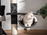 Floor-to-Ceiling Cat Tree for Indoor Cats, 240-260cm Adjustable Cat Tree - White T3398P347599