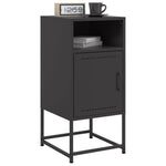 ZNTS Bedside Cabinets 2 pcs Black 36x39x78 cm Steel 846567