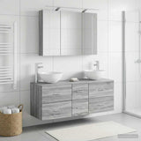Bathroom Furniture Set 4 pcs Grey Sonoma 100 x 14.5 x 70 cm 3406740
