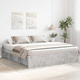 Bed Frame without Mattress Concrete Grey 200x200 cm 3203890