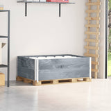 Pallet Collars 2 pcs Grey 120x80 cm Solid Wood Pine 4010277