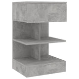 808656 Bedside Cabinet Concrete Grey 40x35x65 cm Engineered Wood