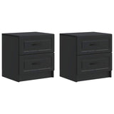 Bedside Cabinet 2 pcs Black 43 x 34.5 x 44.5 cm Engineered Wood 895678
