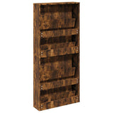 Shoe Cabinet with Mirror 4-Layer Smoked Oak 63x17x134 cm 3228277