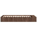 Bed Frame without Mattress Brown Oak 100x200 cm 3280607
