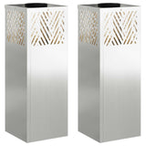 Solar LED Pathway Light 2 pcs Silver Galvanized 879728