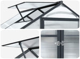 Garden Greenhouse with Door Anthracite 183.5 x 123 x 207 cm 42036859