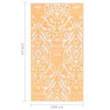 Outdoor Carpet ARAKIL Orange and White 160x230 cm PP 310462