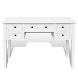 241533 White Writing Desk with 5 Drawers