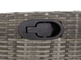 5 Piece Garden Dining Set with Cushions Grey Poly Rattan 3212482