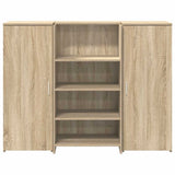 Reception Desk Sonoma Oak 135x50x103.5 cm Engineered Wood 3324189