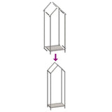 Firewood Rack Black 40x25x120 cm Cold-rolled steel 864299