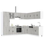 ZNTS 14 Piece Kitchen Cabinet Set Kalmar Grey Sonoma Engineered Wood 3314977