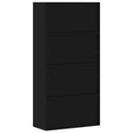 ZNTS File Cabinet Black 90x40x220 cm Steel 3188326