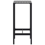 ZNTS Bar Table Black 50x50x110 cm Powder-coated Steel 4009267