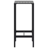 ZNTS Bar Table Black 50x50x110 cm Powder-coated Steel 4009267