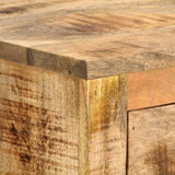 Side Cabinet with Wheel 70x40x75 cm Solid Mango Wood 285829