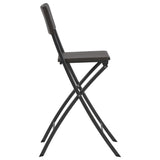 Bar Chair Set of 2 Brown HDPE and powder-coated steel Standard 44558