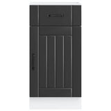 Kitchen Base Cabinet Lucca Black Engineered Wood 853708
