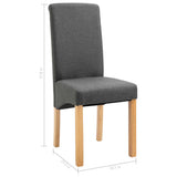 Dining Chairs 4 pcs Gray Fabric 249270
