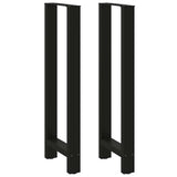 Bar Table Legs Black 2 pcs 50x cm Steel 4013352