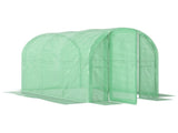 3 x 2 x 2m Polytunnel Greenhouse with Hinged Door, Walk-in Grow House Tent with PE Cover and T3398P377587