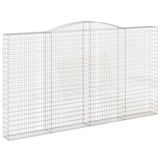 Arched Gabion Baskets 3 pcs 400x30x220/240 cm Galvanised Iron 3146945