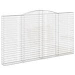 Arched Gabion Baskets 6 pcs 400x30x220/240 cm Galvanised Iron 3146948