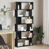 Bookcase Black Oak 80x24x190.5 cm Engineered Wood 862399
