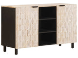 Sideboard White Wash Finish 90 x 33 x 75 cm Solid Mango Wood 4017892
