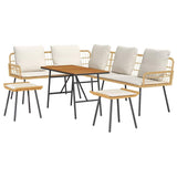 Garden Sofa Set 4 pcs Natural Poly Rattan 3328655