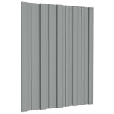 Roof Panel 36 pcs Grey 60 x 45 cm Galvanised steel 42047103