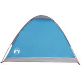 ZNTS Camping Tent Dome 4-Person Blue Waterproof 94763