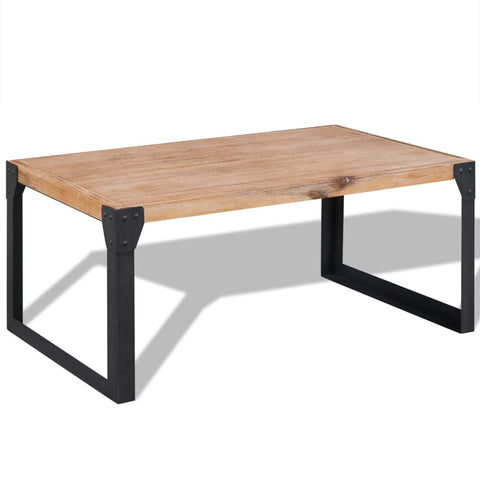 ZNTS Coffee Table Solid Acacia Wood 100x60x45 cm 243914