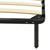 Bed Frame without Mattress Black Metal 140x200 cm 284681