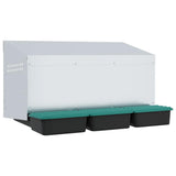 Chicken Nesting Box 3 Compartments Wall-Mounted Galvanised Steel 4104900