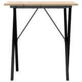 Dining Table X-Frame 70x70x75 cm Solid Wood Pine and Steel 3282693