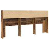 Headboard Cabinet Old Wood 220 x 19 x 101.5 cm Engineered Wood 879447