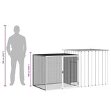 Rabbit Cage Anthracite 200x91x100 cm Galvanised Steel 3155527