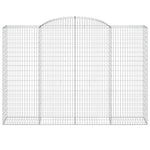 Arched Gabion Baskets 5 pcs 300x50x200/220 cm Galvanised Iron 3146794