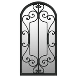Garden Mirror Black 70x30 cm Iron for Outdoor Use 318376