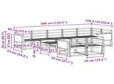 Outdoor Sofa Set 9 pcs Natural Solid Acacia Wood 3385335