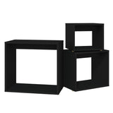 Nesting Tables 3 pcs Black Engineered Wood 808577