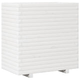 Garden Planter White 70x40x72 cm Solid Wood Pine 3282630
