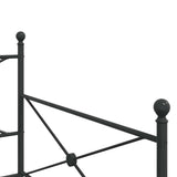 Daybed with Trundle without Mattress Black 100x200 cm Steel 4104677